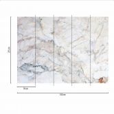 Fototapete Design MarbleCreme in grau weiß - Vliestapete Designwalls 2 - 2,55 x 3,5 m 