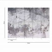 Betonlook krakeleret beton tapet i gråhvid - non-woven tapet Designwalls 2 - 2,55 x 3,5 m 