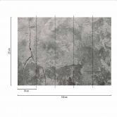 Fototapete Betonoptik ConcreteLook grau schwarz - Vliestapete Designwalls 2 - 2,55 x 3,5 m 