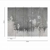 Betonlook PaintedWall behang in grijs zwart - vliesbehang Designwalls 2 - 2,55 x 3,5 m 