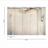 Fototapete Industrial OldWall in grau creme - Vliestapete Designwalls 2 - 2,55 x 3,5 m 