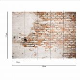 MurstensvægBricks2 tapet i beige brun - non-woven tapet Designwalls 2 - 2,55 x 3,5 m 