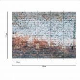 Bakstenen muurBricks3 behangpapier in beige bruin - vliesbehang Designwalls 2 - 2,55 x 3,5 m 