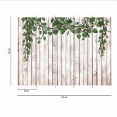 Fototapete Holztapeten Wood&Leaves in braun weiß - Vliestapete Designwalls 2 - 2,55 x 3,5 m 