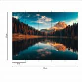 Fototapete Berge LagoAntorno in blau braun - Vliestapete Designwalls 2 - 2,55 x 3,5 m 