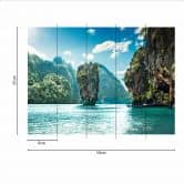 Fototapete Berge ThailandIsland in türkis grün - Vliestapete Designwalls 2 - 2,55 x 3,5 m 