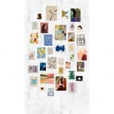 Papier peint avec motifs artistiques abstraits multicolores - papier peint intissé design galerie - papier peint moderne 