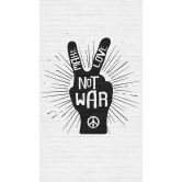 Papier peint street art 'Make Love Not War' - papier peint noir et blanc - papier peint intissé moderne 