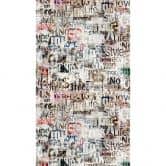 Papier peint photo typographie vintage - papier peint intissé art des mots - papier peint salon moderne 