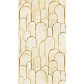 Art deco photo wallpaper with gold elements - non-woven wallpaper, vintage design - living room wallpaper 