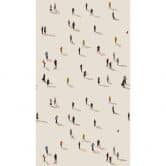 Papier peint photo Urban gens beige multicolore - papier peint intissé moderne pour salon & bureau 