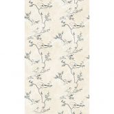 Papier peint oiseau Beige Gris - papier peint intissé avec des branches pour chambre & salon 