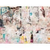 Fototapete Urban Collage Graffiti Look - Vliestapete Mauer und Graffiti-Motiv - Wandtapete 