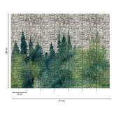 Livingwalls Tapete in Steinoptik Metropolitan Stories THE WALL Vliestapete mit Wald Motiv grün, grau 