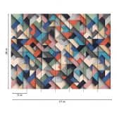 Livingwalls 3D Tapete Metropolitan Stories THE WALL Vliestapete geometrisch bunt 