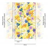 Fototapete Blumen bunt gelb - Vliestapete Blumen Pflanzen Livingwalls - matt und glatt 