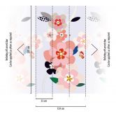 Fototapete Blumen bunt rosa - Vliestapete Floral Livingwalls - matt und glatt 