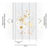 Fototapete Blumen grau gelb - Vliestapete Floral Livingwalls - matt und glatt 