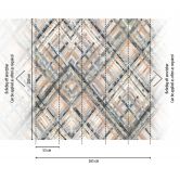 Fototapete Karo grau beige - Vliestapete kariert Kunst Livingwalls - matt und glatt 