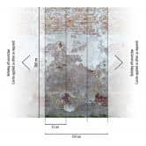 Fototapete Steinwand grau beige - Vliestapete Industrial Livingwalls - matt und glatt 