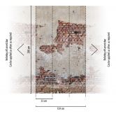 Fototapete Steinwand beige rot - Vliestapete Industrial Livingwalls - matt und glatt 