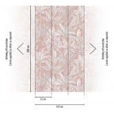 Fototapete Dschungel rosa grau - Vliestapete Botanisch Livingwalls - matt und glatt 