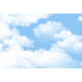 Sky wallpaper clouds blue white - non-woven wallpaper 3,75 m x 2,50 m friendly bright 