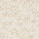 Blätter-Tapete Creme Beige - Dezente Mustertapete mit Bambus-Optik - Vliestapete 