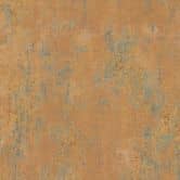 Non-woven wallpaper in rust look copper blue - used look textured wallpaper  