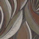 Jungle tapet brun beige hvid - bladgrafik moderne mat - Ikke-vævet tapet 