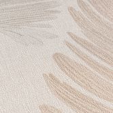 Palmblatt-Tapete Beige Sand – Tropisches Blättermotiv auf Vliestapete 