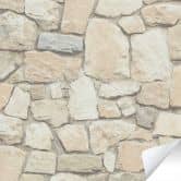 Selbstklebende Tapete & Möbelfolie - Steinwand - Steinoptik - beige, creme - Rolle 840x53 cm  