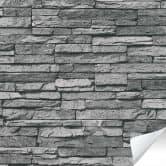 Self-adhesive wallpaper and furniture film - Stone wall - stone look - grey - roll 840x53 cm  