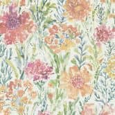 Papier peint fleuri Aquarelle Multicolore Vert - papier peint intissé floral - printanier 