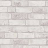 steen behang wit grijs - Vliesbehang baksteen - behang industrieel stenen muur 