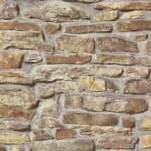 Natursteintapete Beige Gelb - Vliestapete Steinwand Braun - Industrial Tapete 