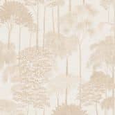 Vliestapete Wald Bäume Palmen beige creme Tapete Wandtapete Natur Landschaft  