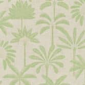 Papier peint intissé palmiers beige crème vert métallisé Papier peint mural feuilles nature 