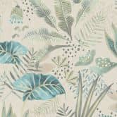 Papier peint à motifs floraux avec des feuilles mélangées multicolores - papier peint à fleurs beige vert 