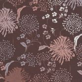 tapet blomst rød lilla - blomstertapet blade - abstrakt natur tapet  