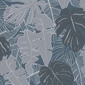 papier peint palmier gris anthracite - papier peint jungle - papier peint design feuilles de palmier 