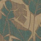 Blätter-Mustertapete leicht glänzend Beige Blau - Florale Tapete Pflanzen 