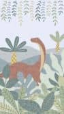 Fototapete Dinosaurier Dschungeloptik Bunt - Kinderzimmer Vliestapete  