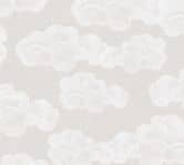 Wolken-Tapete Beige Weiß - Kinderzimmer Tapete mit Wolkenmotiv  