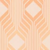 Retro wallpaper orange beige - vintage non-woven wallpaper abstract - Patterned Wallpaper textured peel and stick wallpaper 