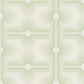 Vintage non-woven wallpaper green cream - retro graphic pattern wallpaper - graphic wallpaper 