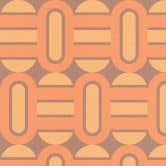 Vintage Grafik-Tapete Braun Gelb - Vliestapete im Retro-Look - Mustertapete Strukturtapete 
