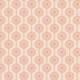 Retro look wallpaper with dots beige orange - non-woven wallpaper with graphic sample - textured peel and stick wallpaper 