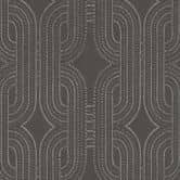 Geometrische Tapete Schwarz Braun Silber - Vliestapete mit modernem Linienmuster - Strukturtapete 