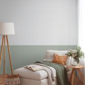 Acoustic mint green wood panel wallpaper - non-woven wallpaper with Scandinavian texture 